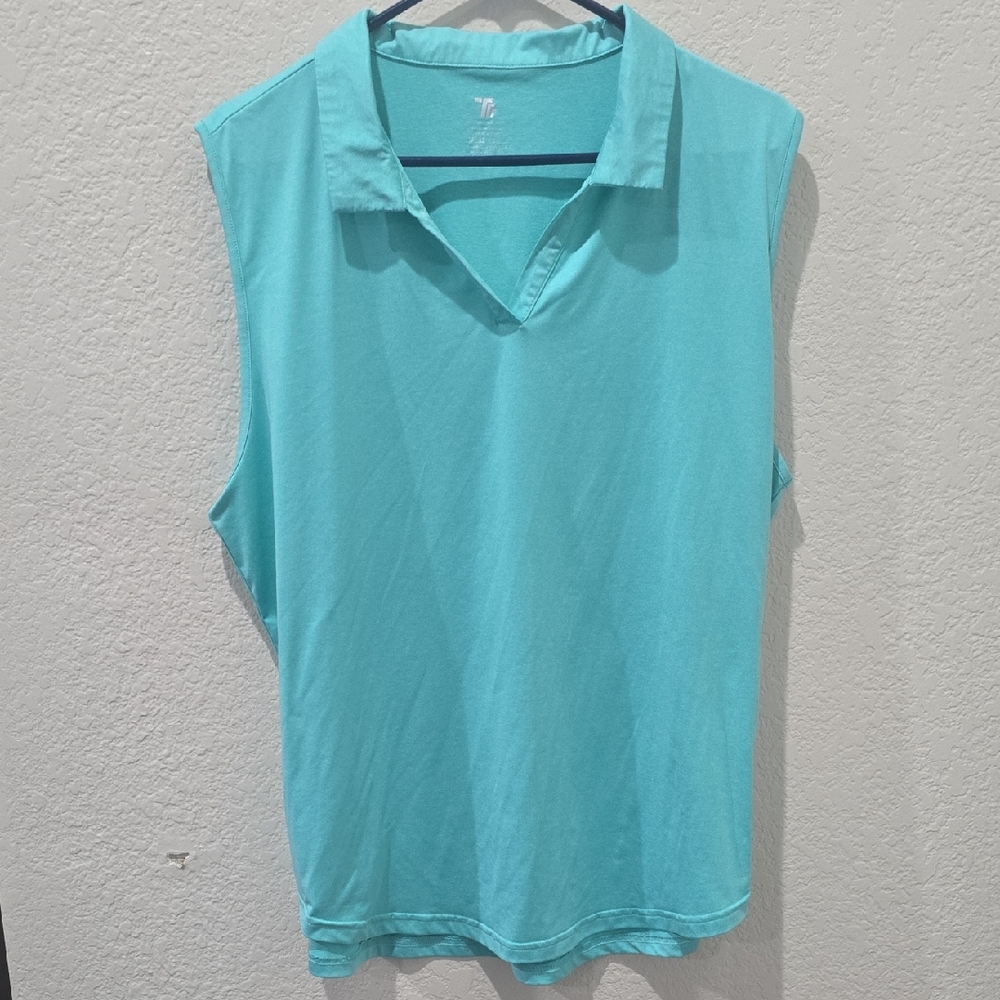 Women's Sleeveless Turquoise Top